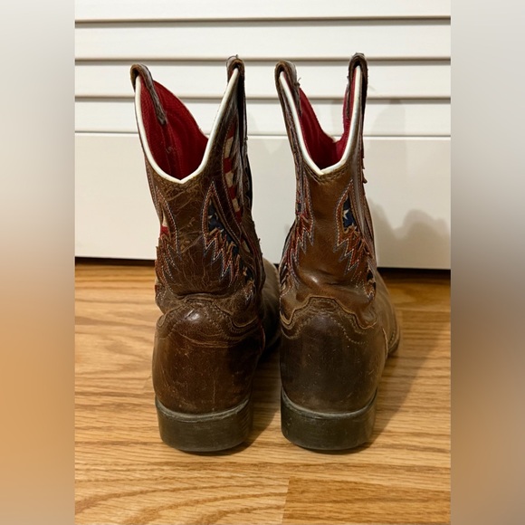 Ariat Kids American Flag Western Boots | Size 12 |Distressed Leather |Patriotic - Picture 4 of 10